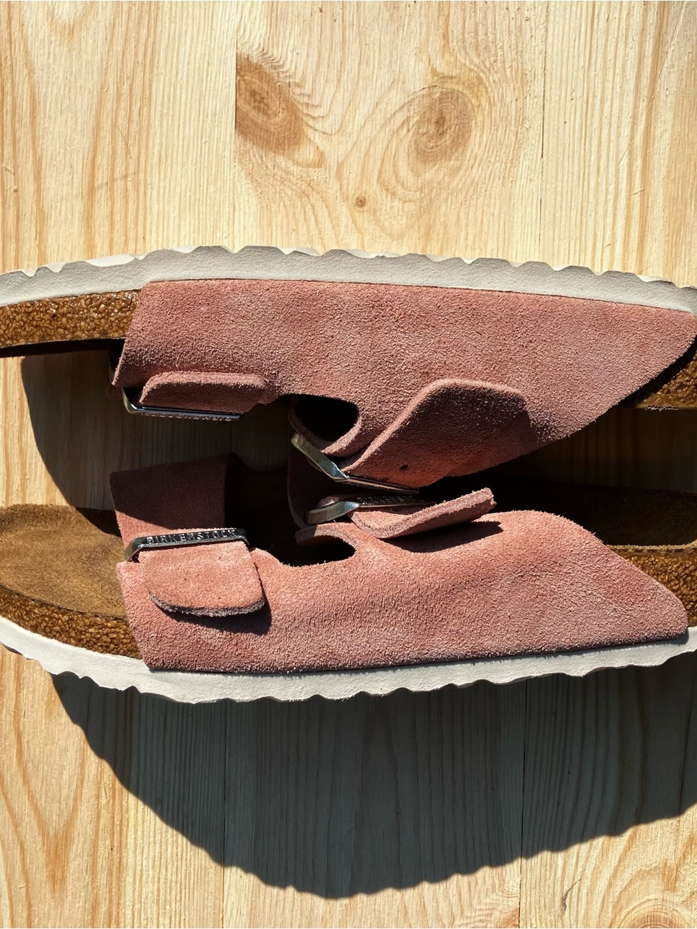 Birkenstock Arizona Soft Footbed Pink Clay Suede Sandals Narrow EU 39 US 8 - Picture 8 of 9